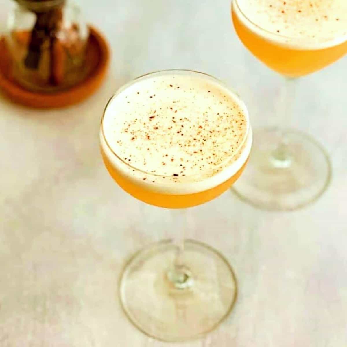 grapefruit tequila sour with cinnamon