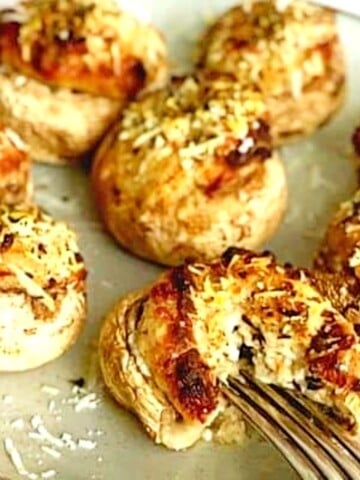 stuffed mushroom cooked in the air fryer