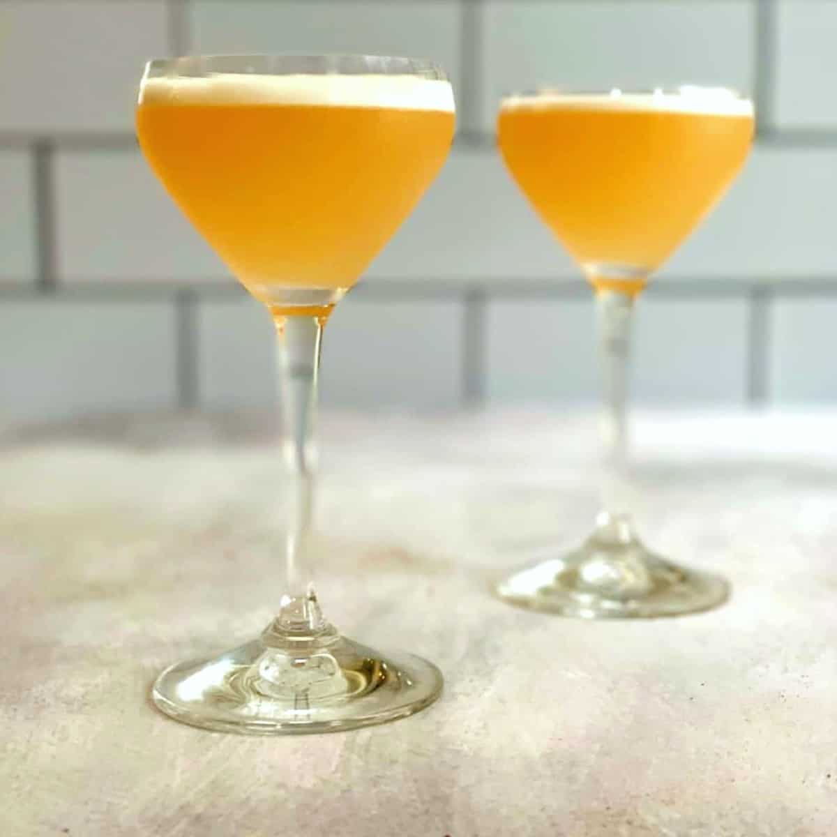 two tequila sour cocktails