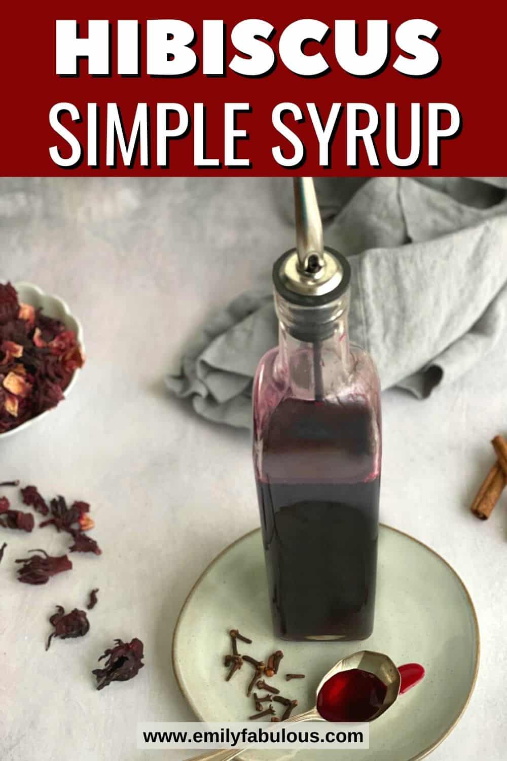 Hibiscus Simple Syrup EmilyFabulous Hibiscus Simple Syrup EmilyFabulous