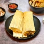 homemade red chile tamales