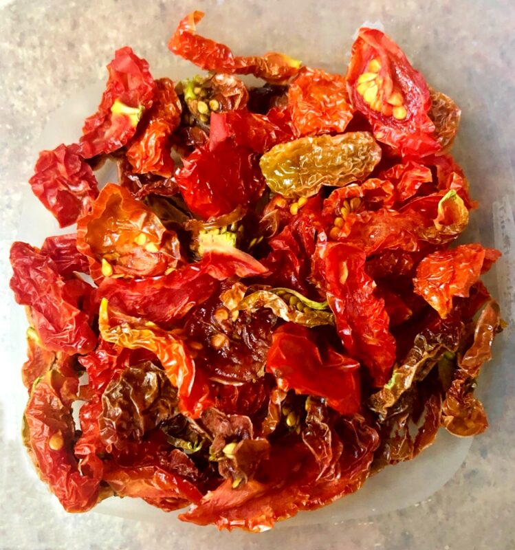dehydrated tomatoes in a bowl