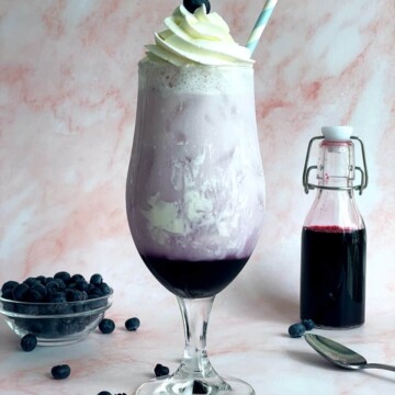 blueberry italian soda and cream