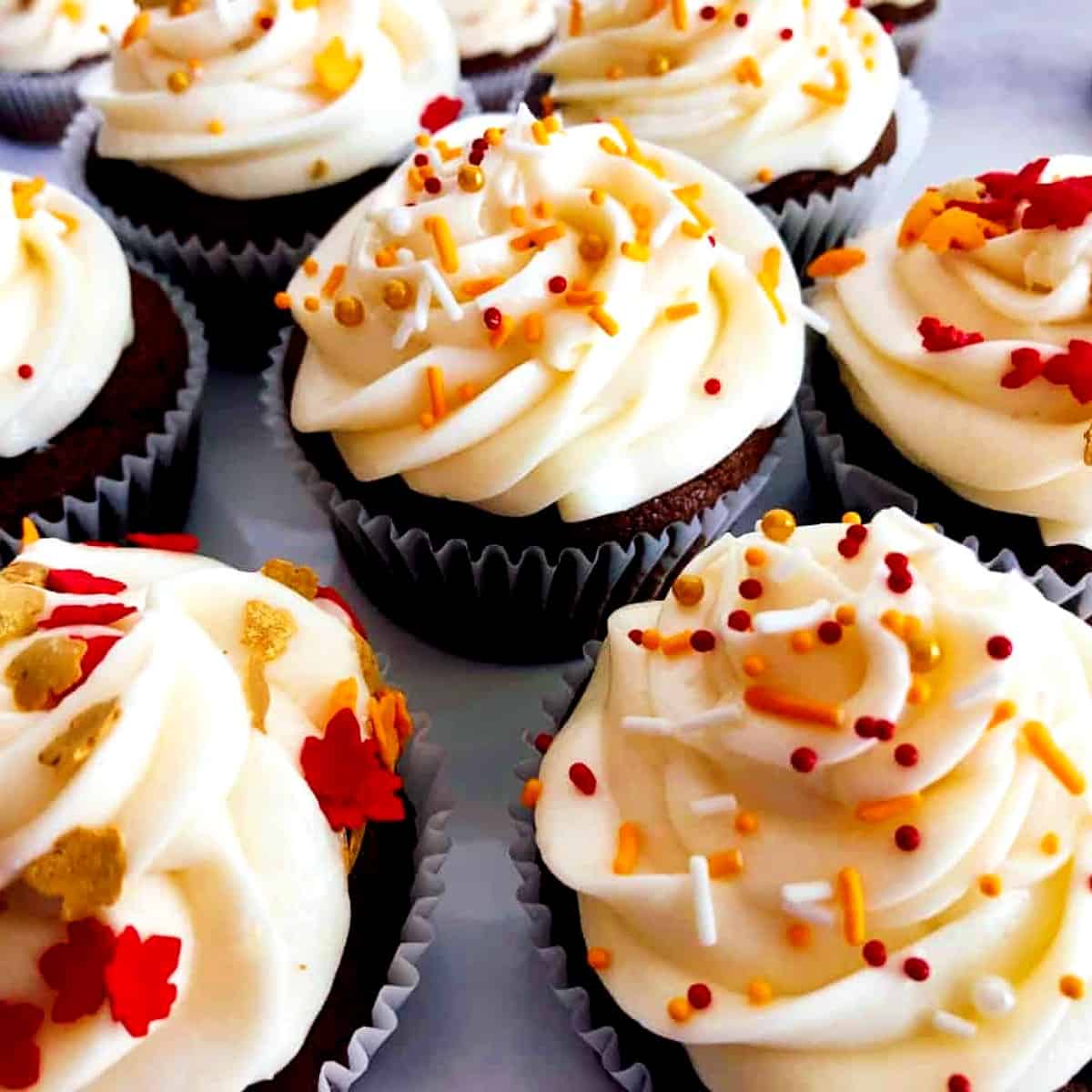 pumpkin-molasses-cupcakes-with-caramel-apple-frosting-and-sprinkles