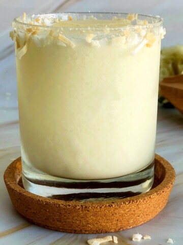 a toasted coconut rum cocktail