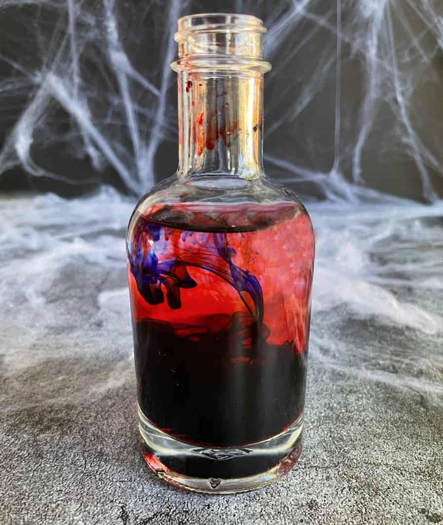 vodka with food coloring added