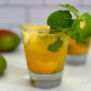 mango mojito with fresh mint