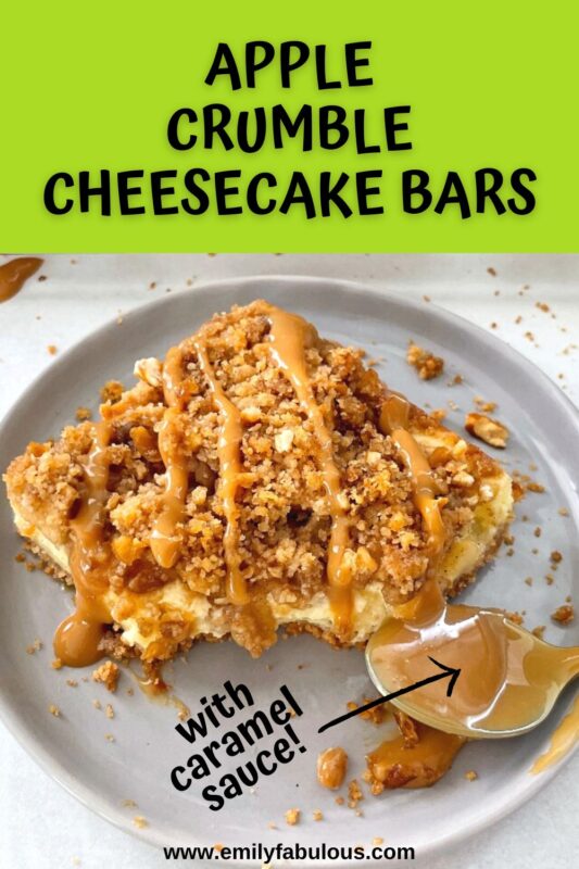 Apple Crumble Cheesecake Bars Recipe