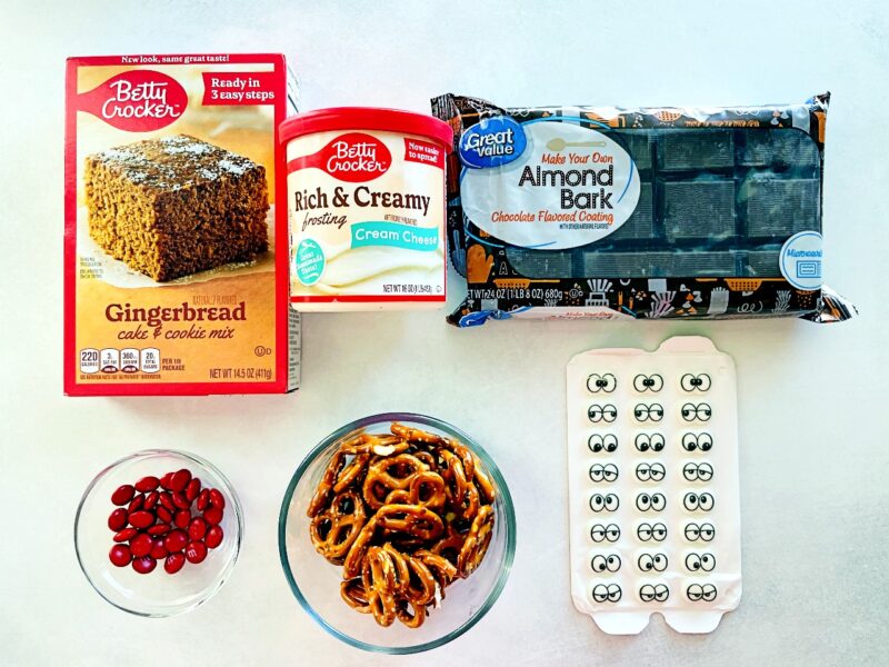 ingredients for reindeer cake pops.