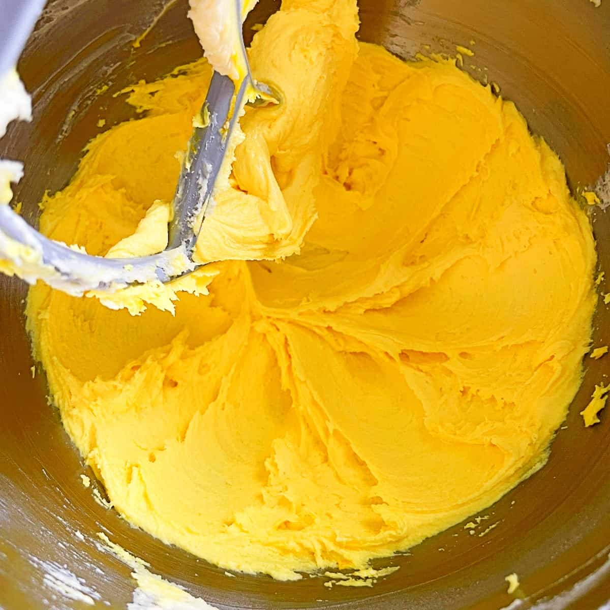 yellow almond buttercream frosting.
