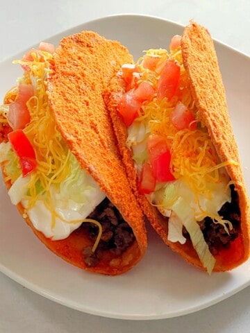 doritos locos tacos on a plate.