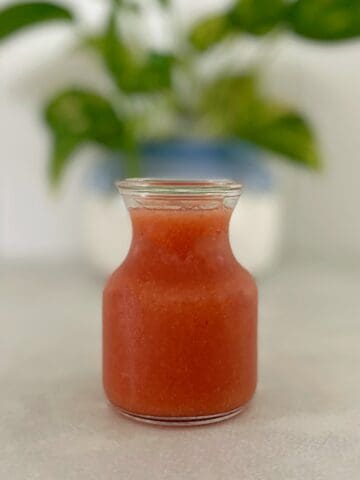 guava puree in a jar.