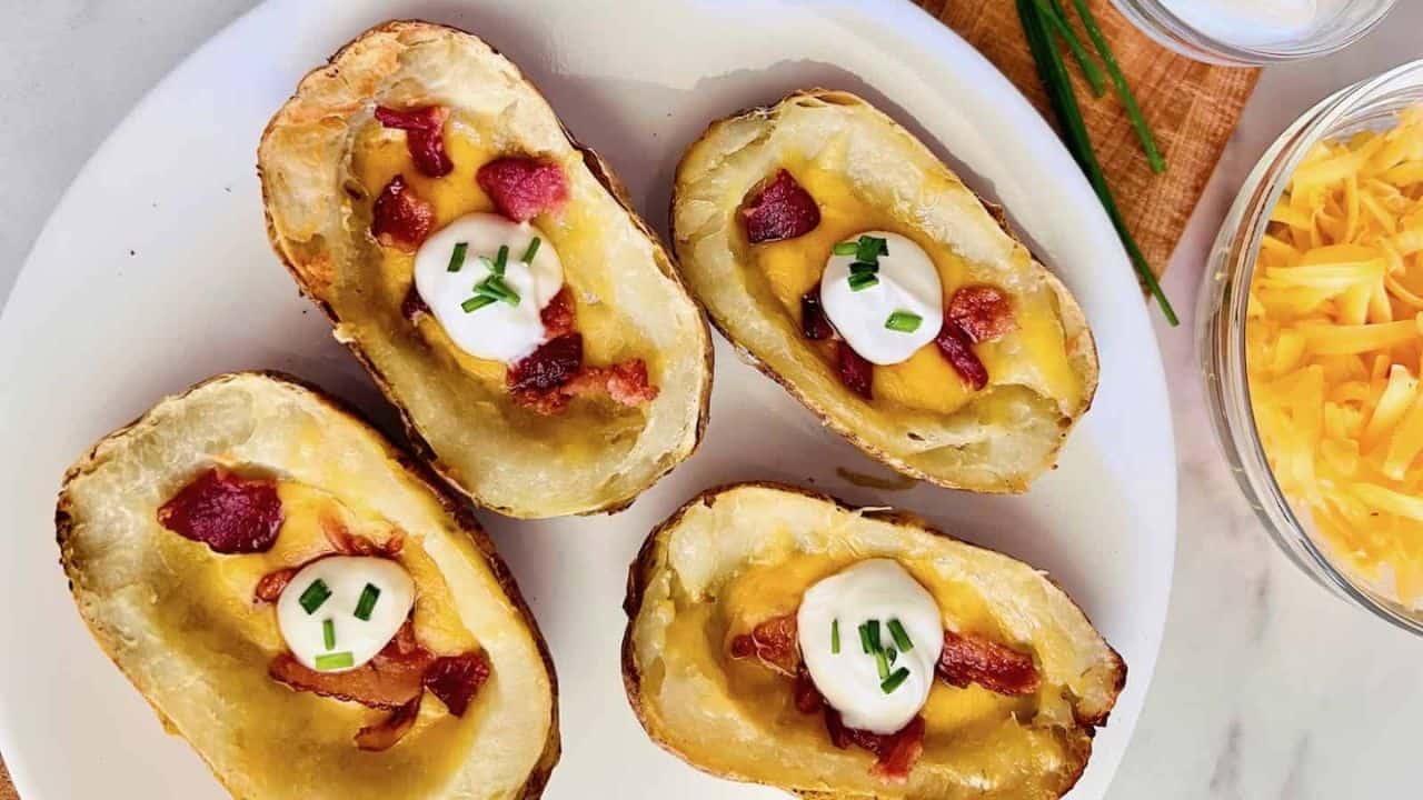 Air Fryer Loaded Potato Skins