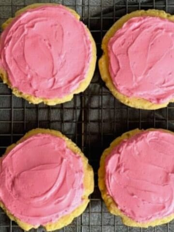crumbl cookie copycat recipe in a cooling rack