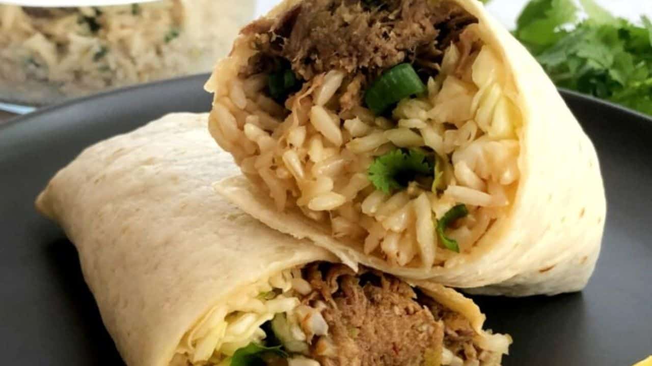 two Korean burritos