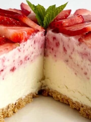 Strawberry Ice Cream Cheesecake.