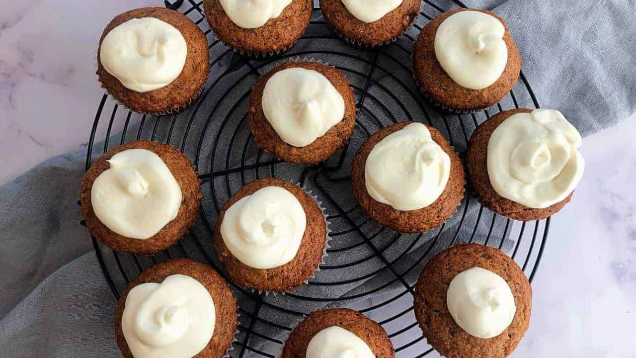 Banana Muffins with Cream Cheese Frosting