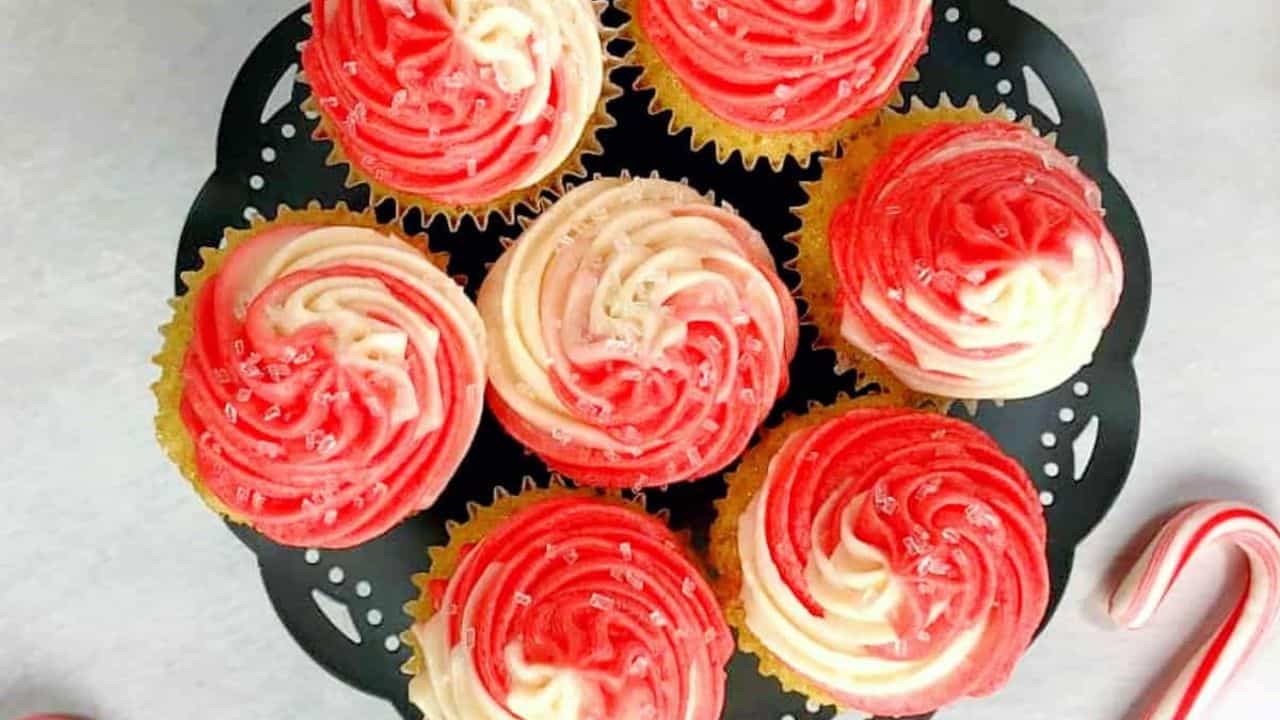 Candy Cane Cupcakes