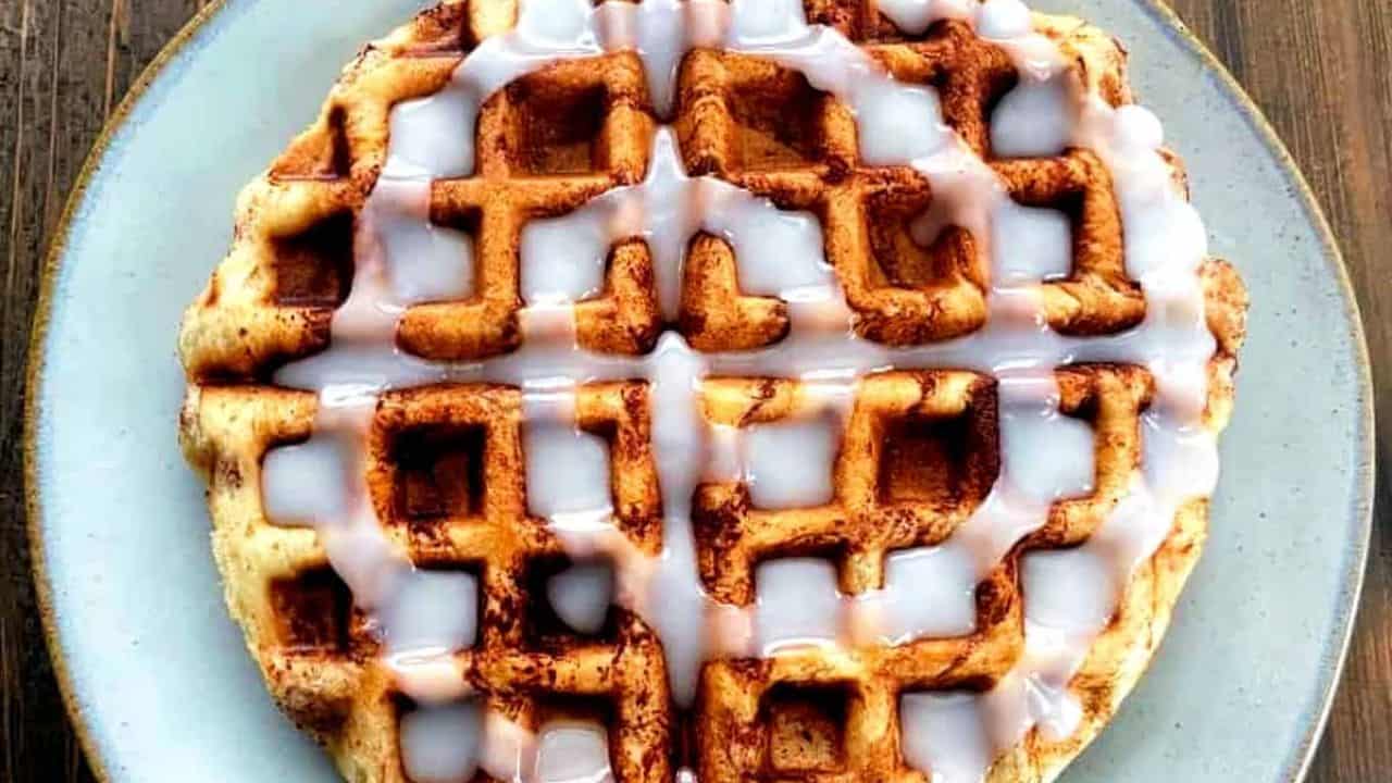 Cinnamon Rolls in a Waffle Maker
