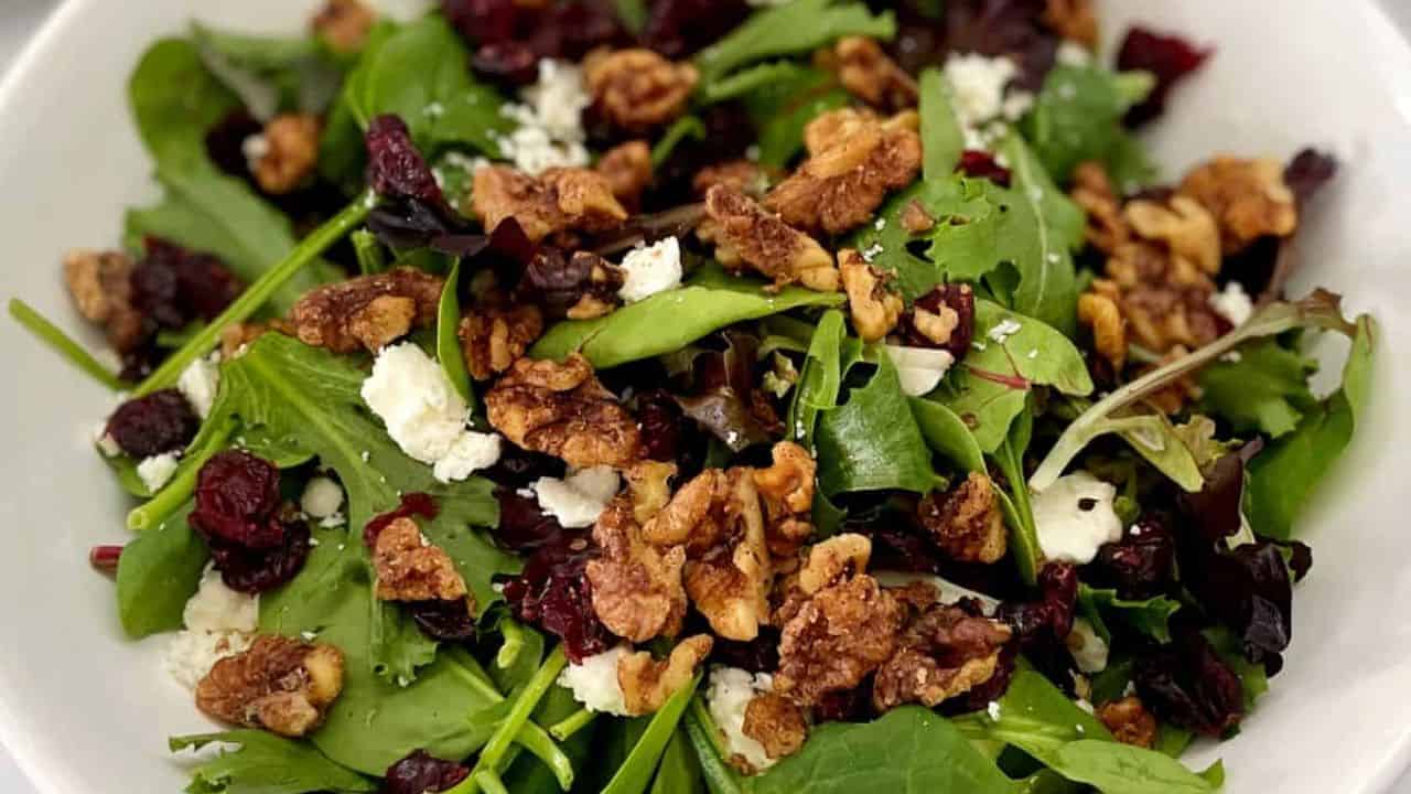 Cranberry Walnut Feta Salad