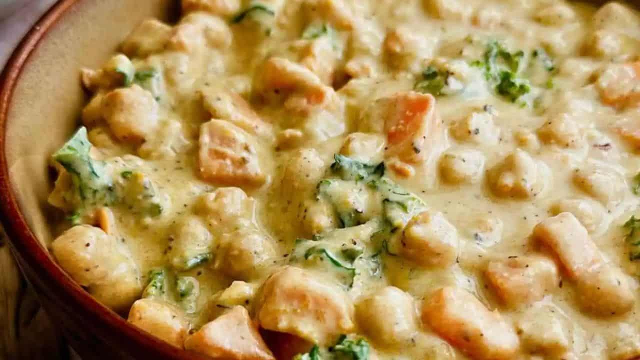 Creamy Sweet Potato and Chickpeas.