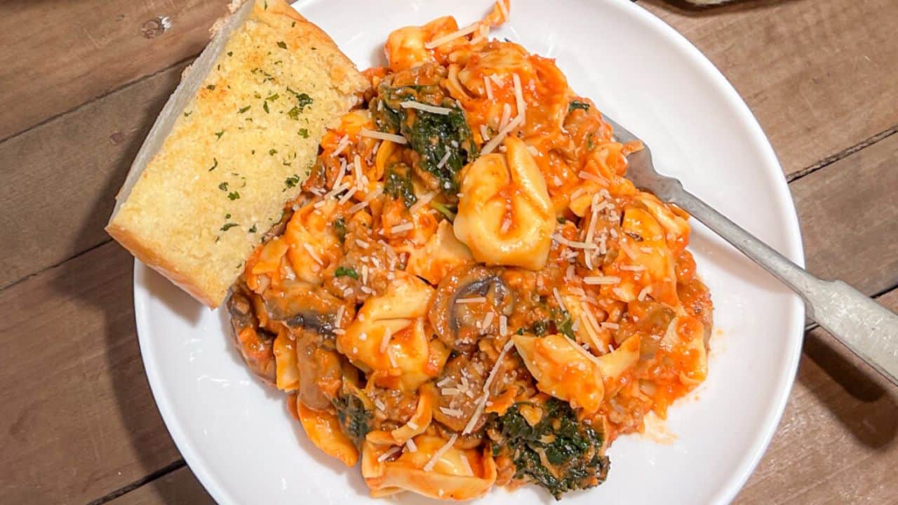 Dutch Oven Sausage Tortellini Casserole
