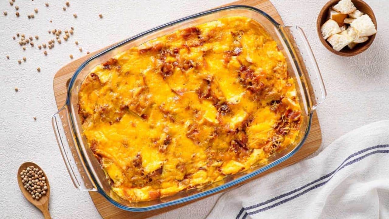 Everything Bagel Overnight Breakfast Casserole