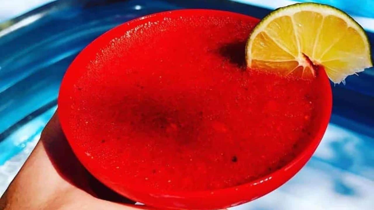 Frozen Strawberry Coconut Margaritas