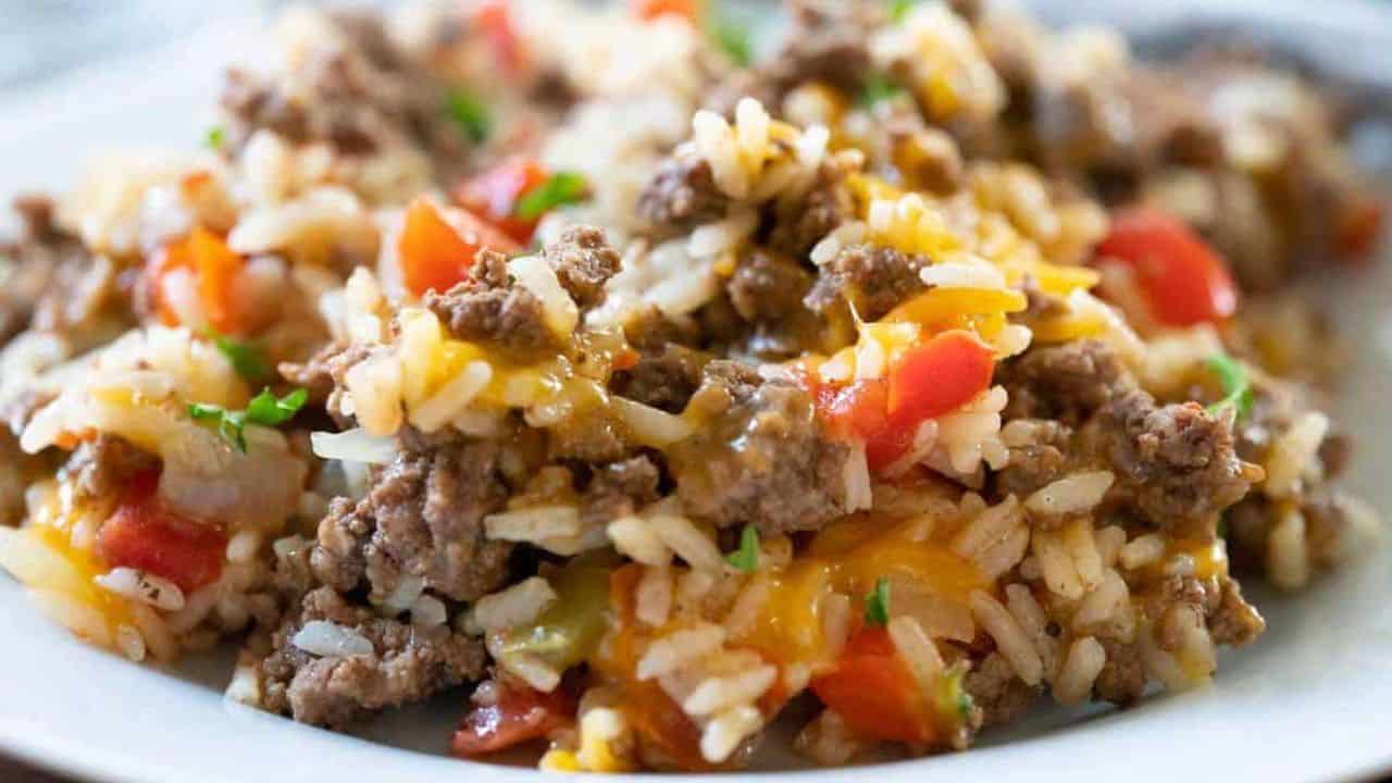Ground Beef and Rice Skillet Dinner