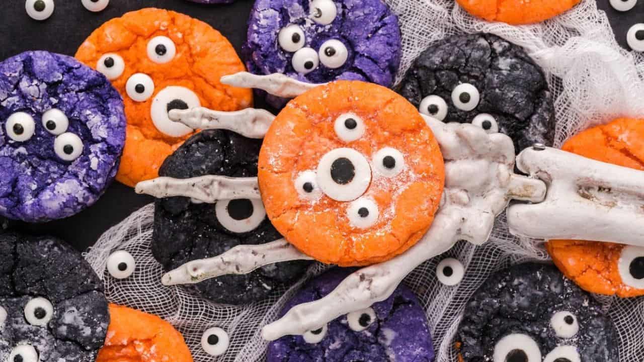 Halloween Crinkle Cookies