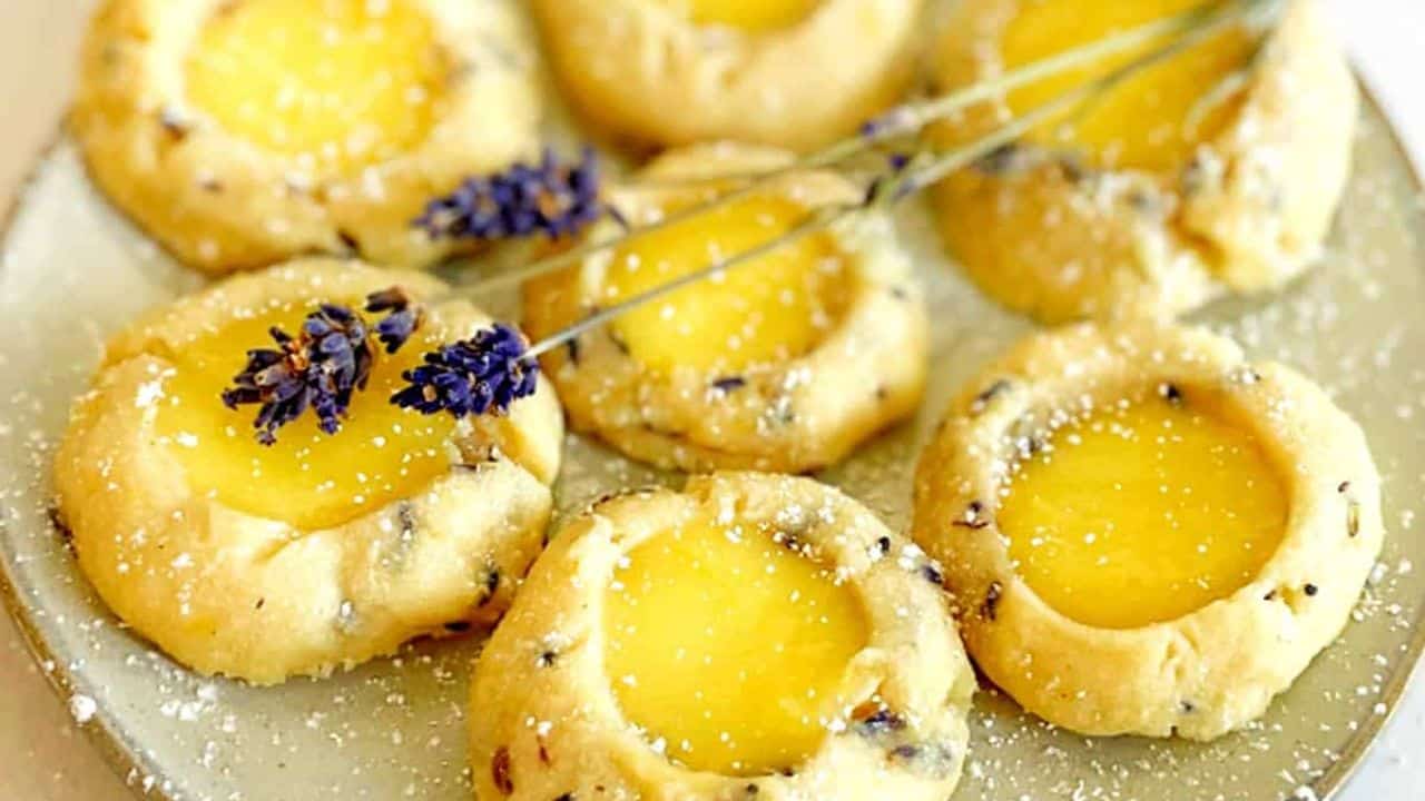 Lavender Lemon Curd Cookies