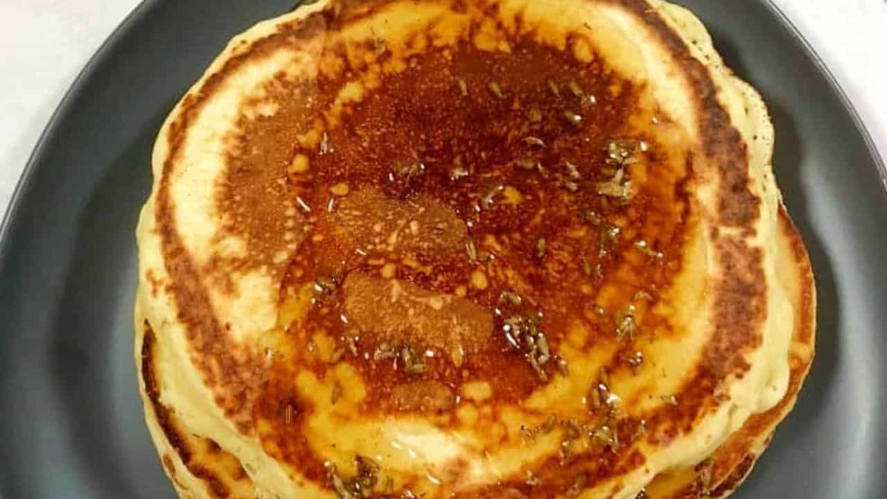 Lavender Pancakes with Lavender Honey