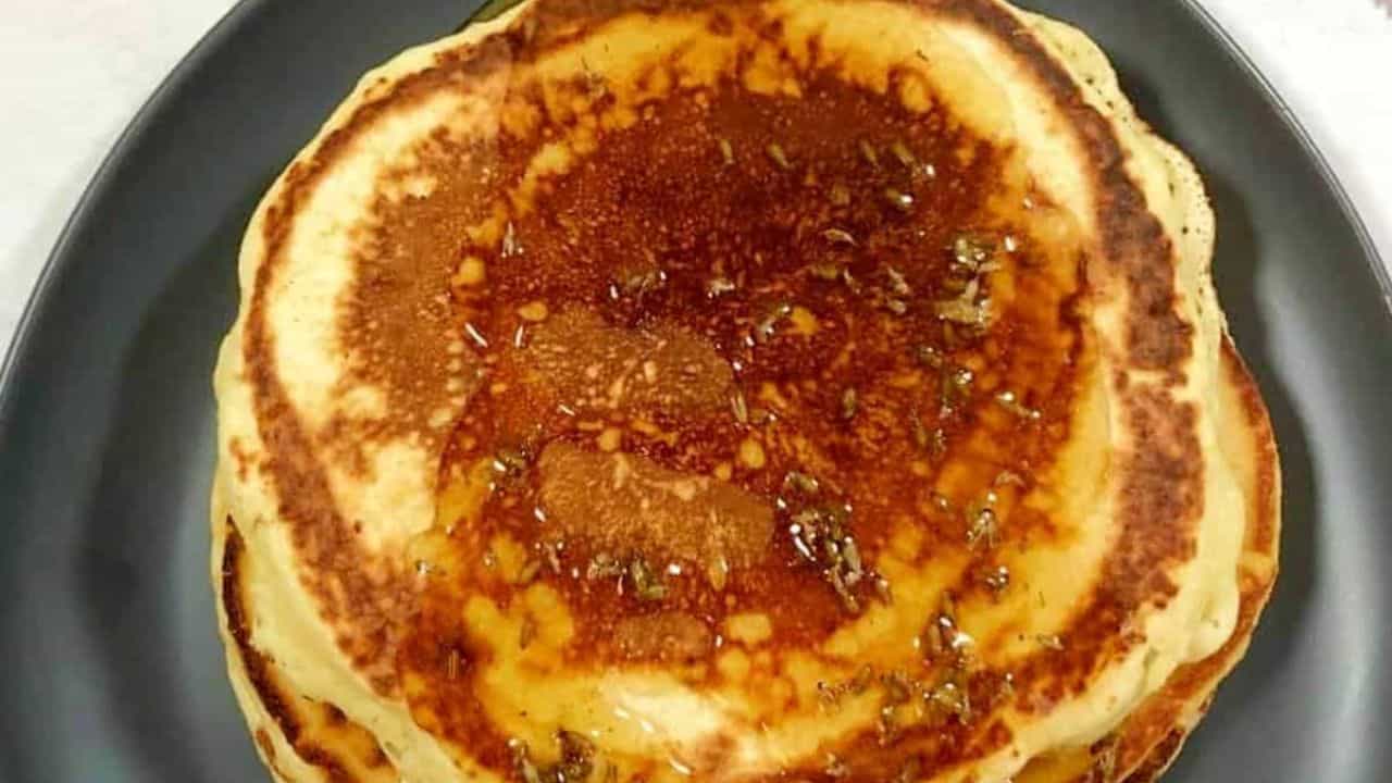 Lavender Pancakes with Lavender Honey