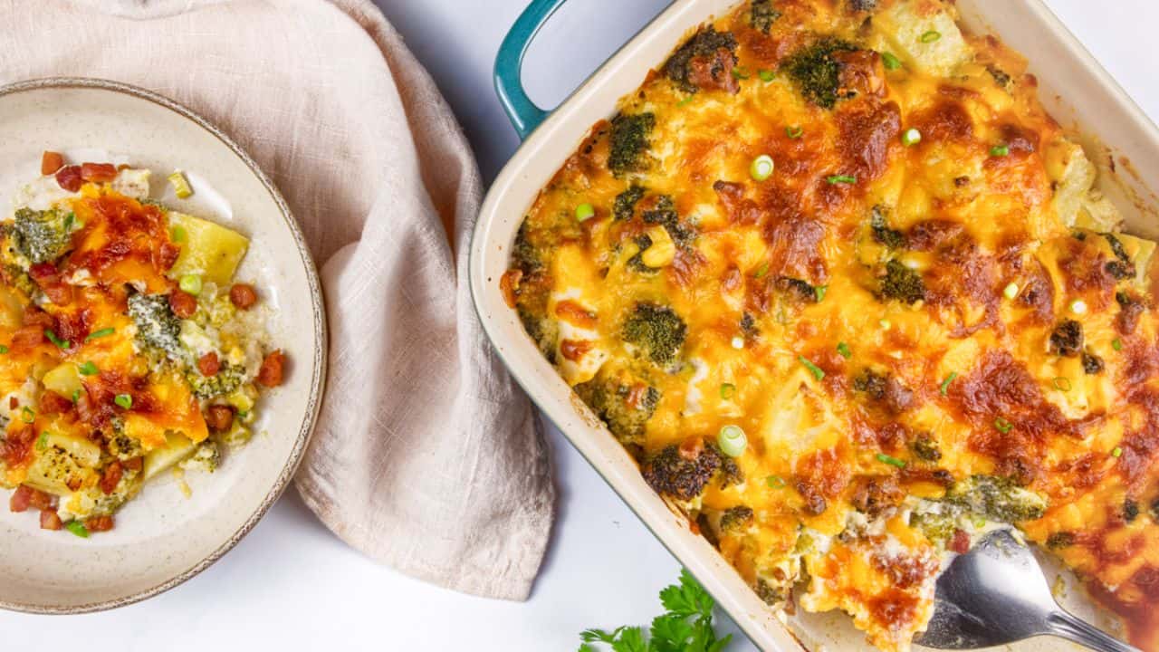 Loaded Cheesy Chicken Broccoli and Potato Casserole