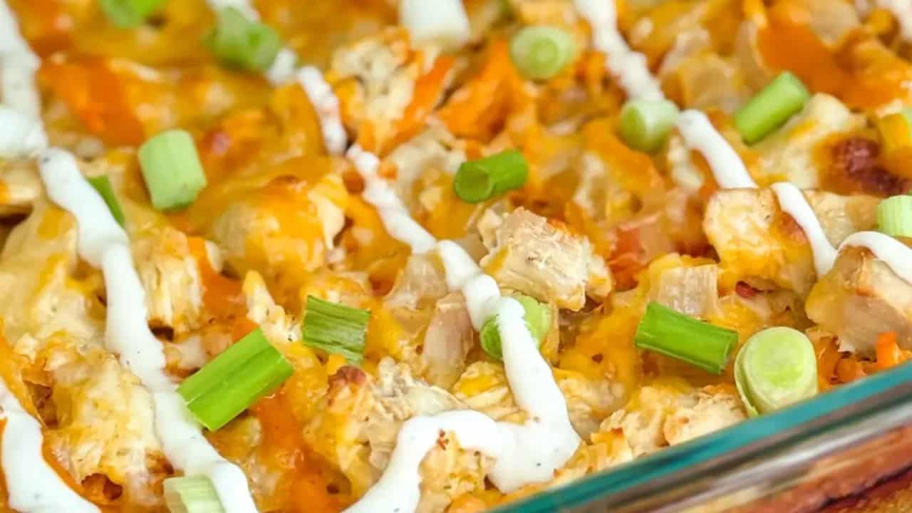 One Pan Buffalo Chicken Quinoa Casserole
