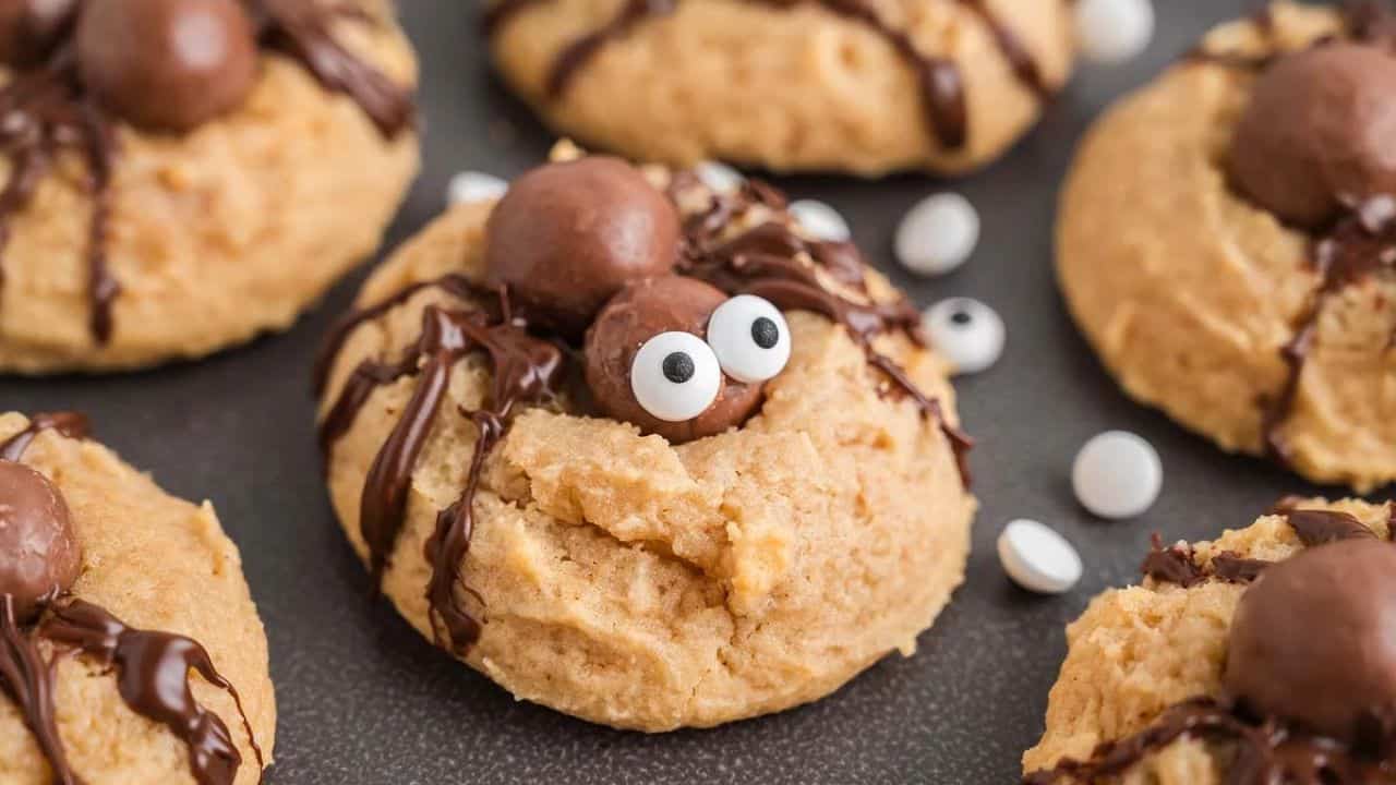 Peanut Butter Spider Cookies