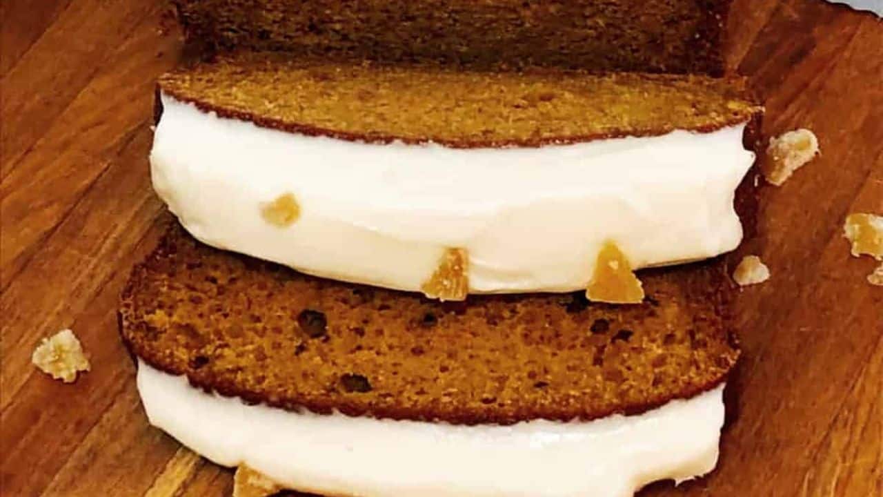 Pumpkin Bread with Cream Cheese Frosting