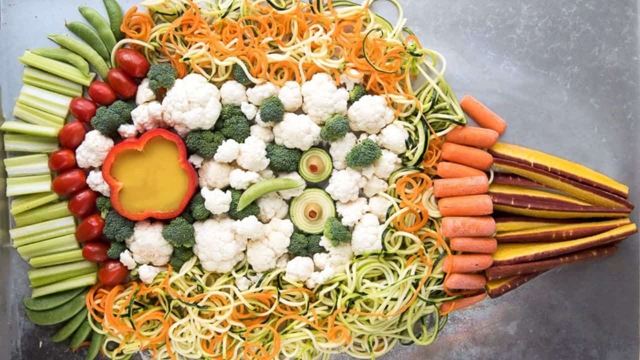 Screaming Witch Crudités for Halloween