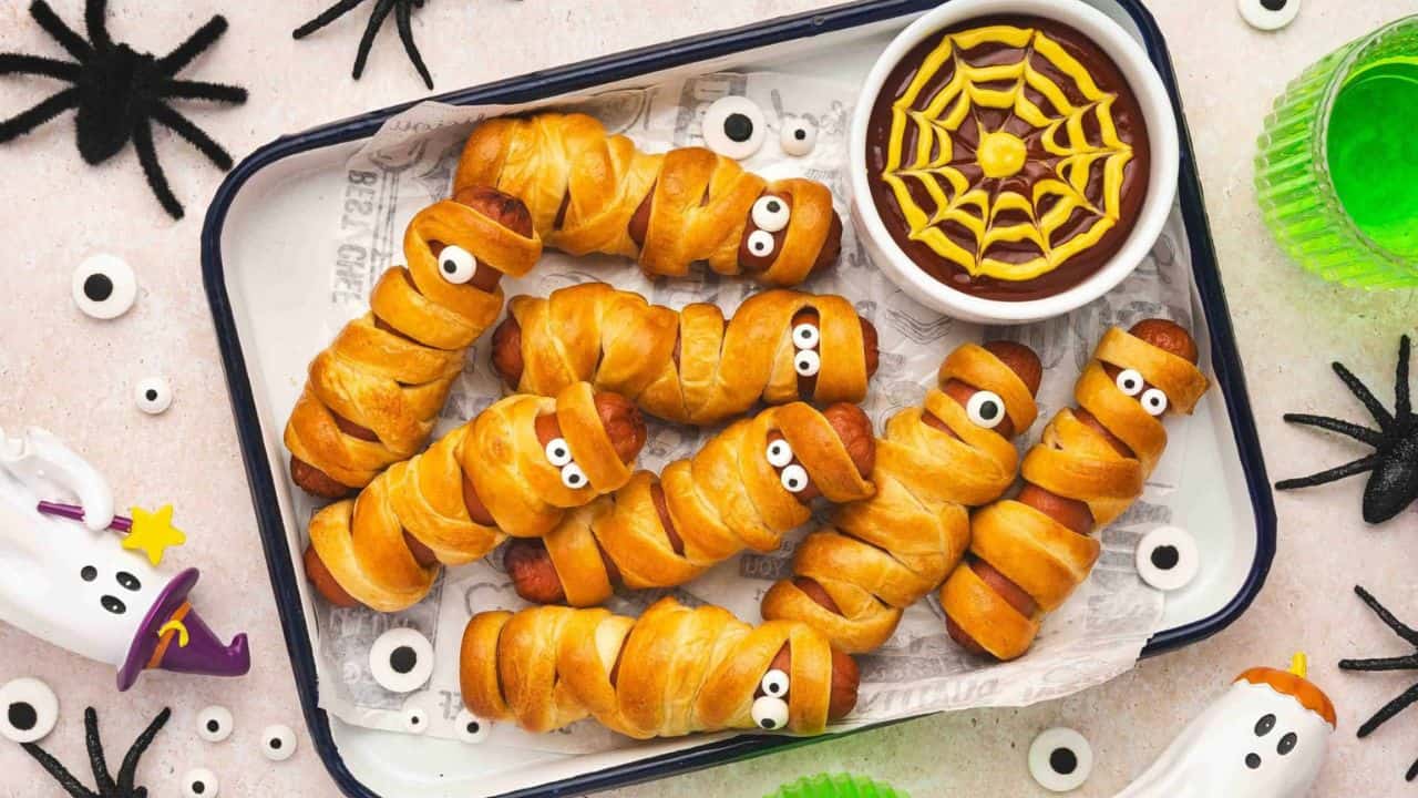 Spooky-Cute Air Fryer Mummy Hot Dogs Kids Will Love