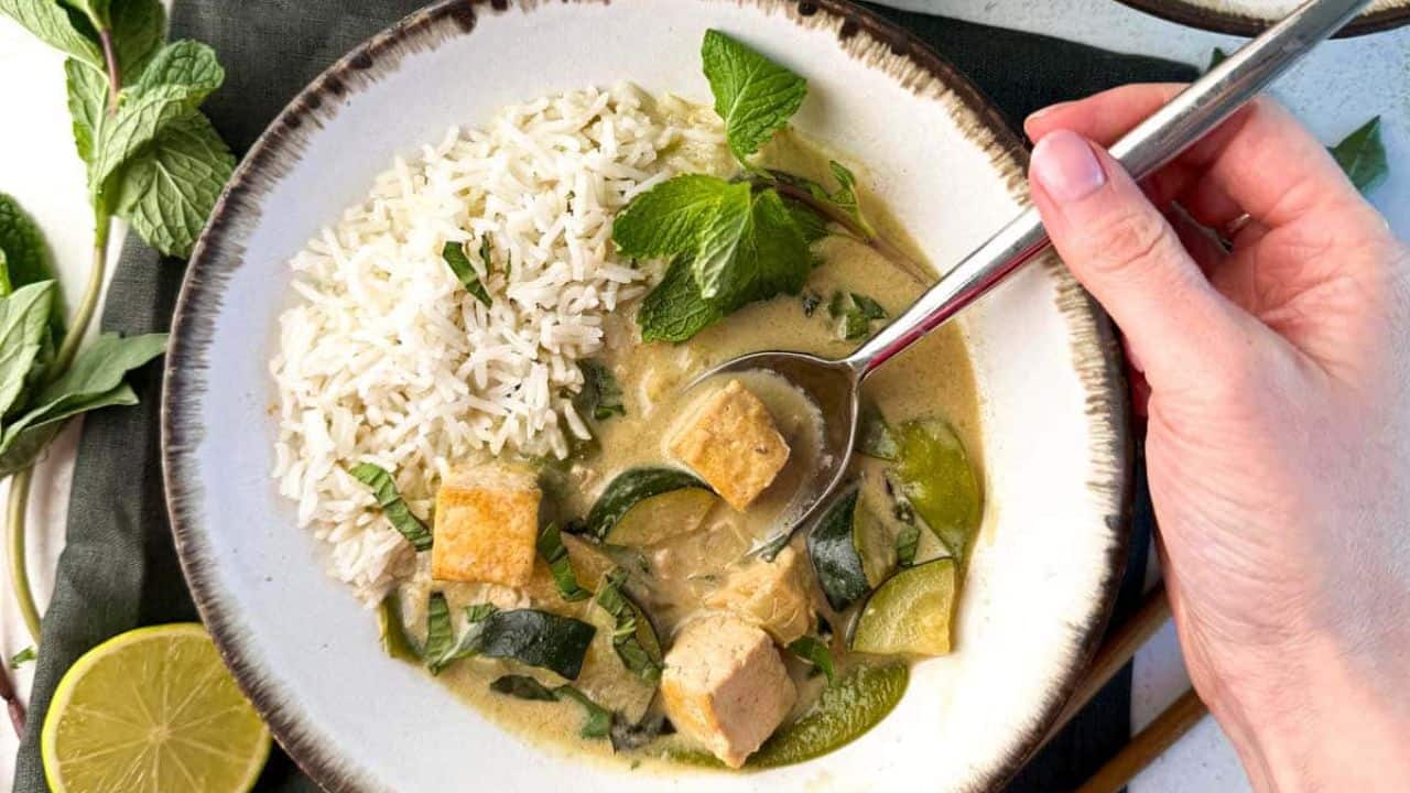Thai Green Curry with Tofu.
