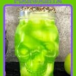 green halloween margarita pin.