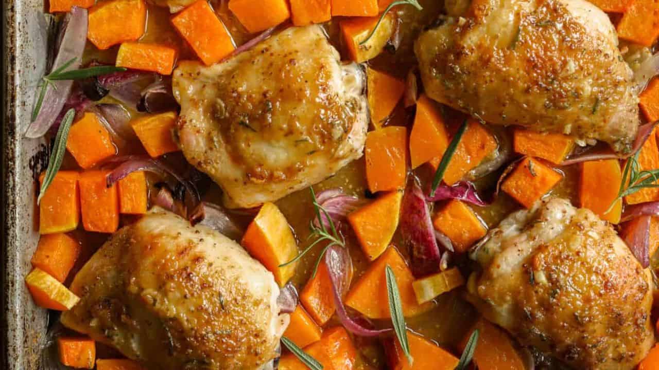 Chicken and Butternut Squash Sheet Pan Dinner