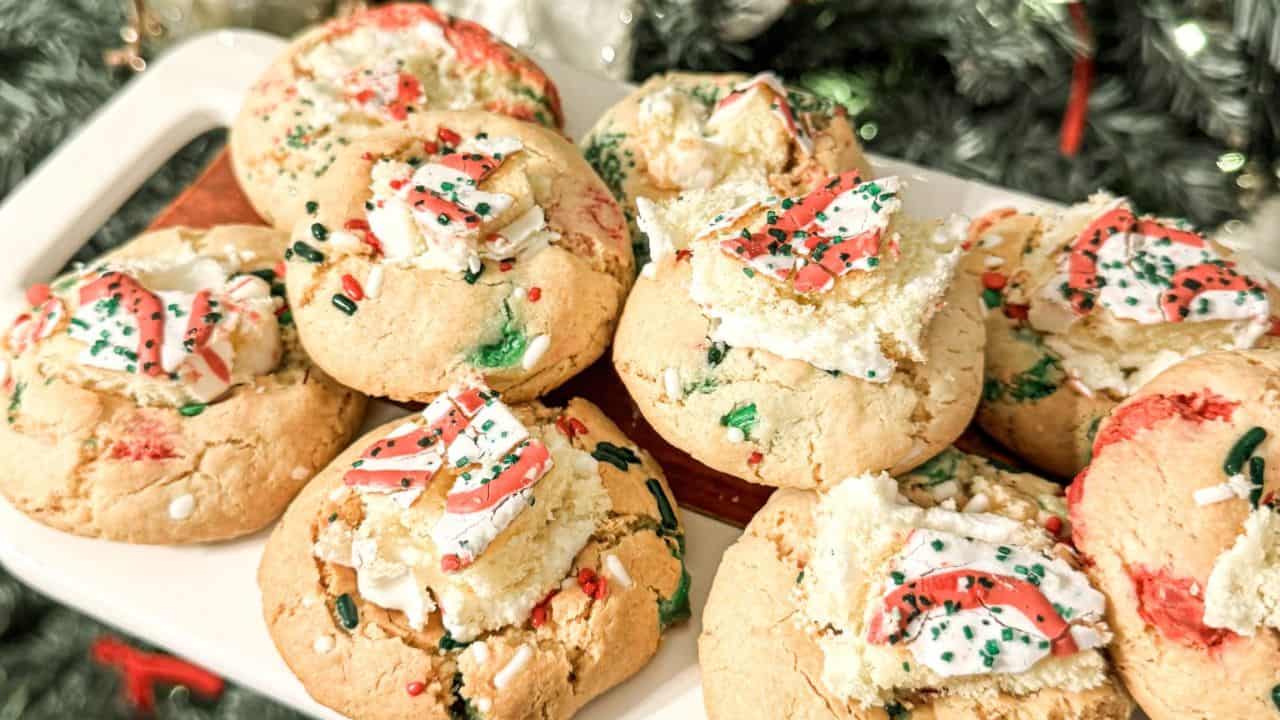 Christmas tree cake cookies
