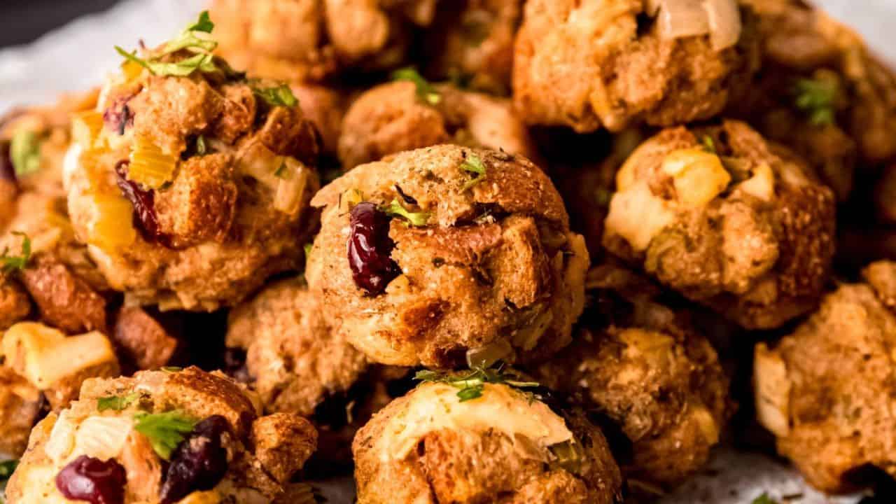 Cranberry Turkey Stuffing Balls
