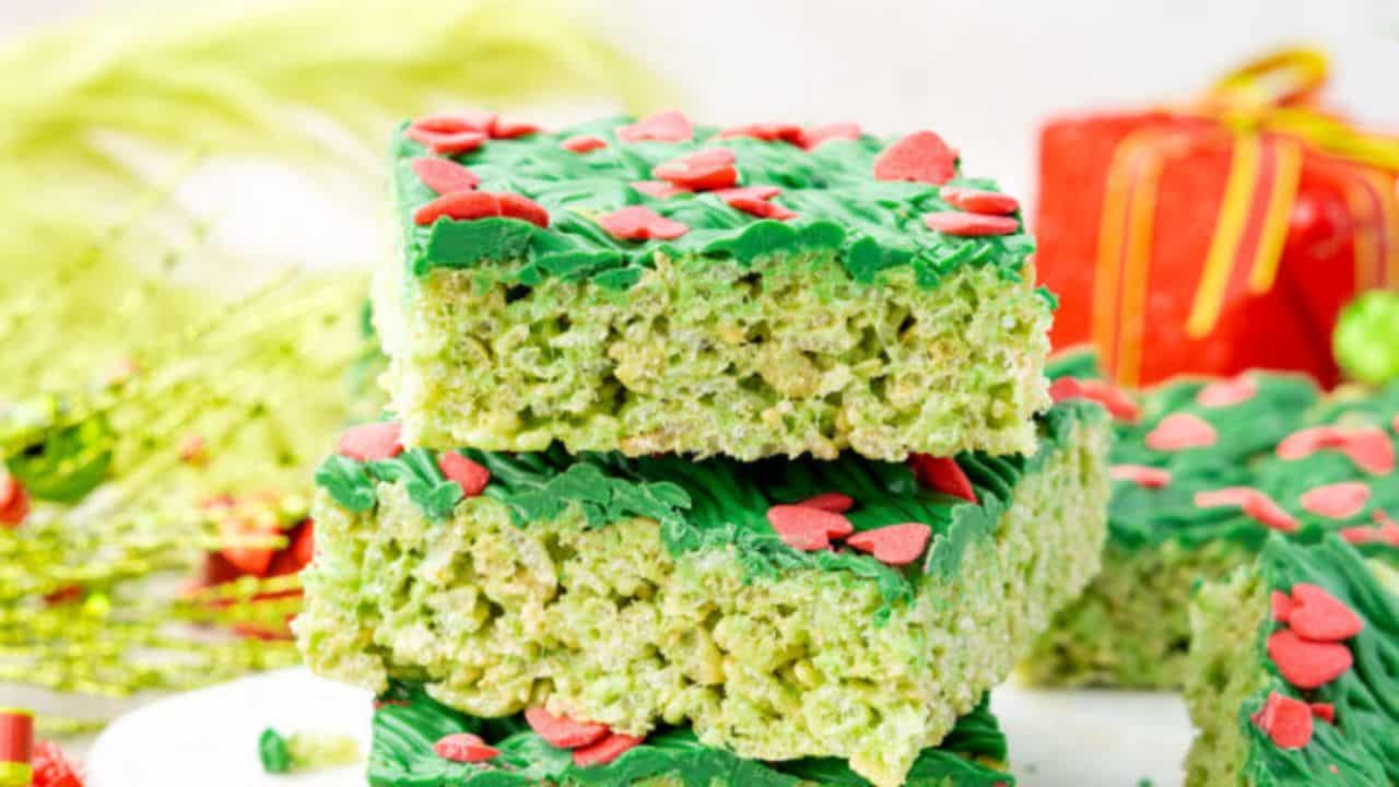 Grinch Rice Krispies Treats