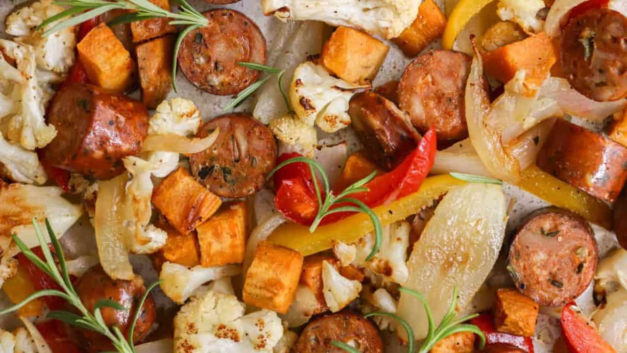 Sheet Pan Chicken Sausage and Veggies