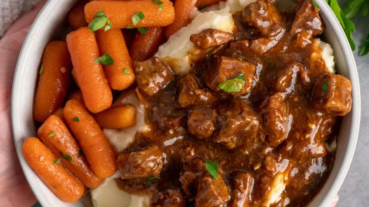 Slow Cooker Beef Tips and Gravy