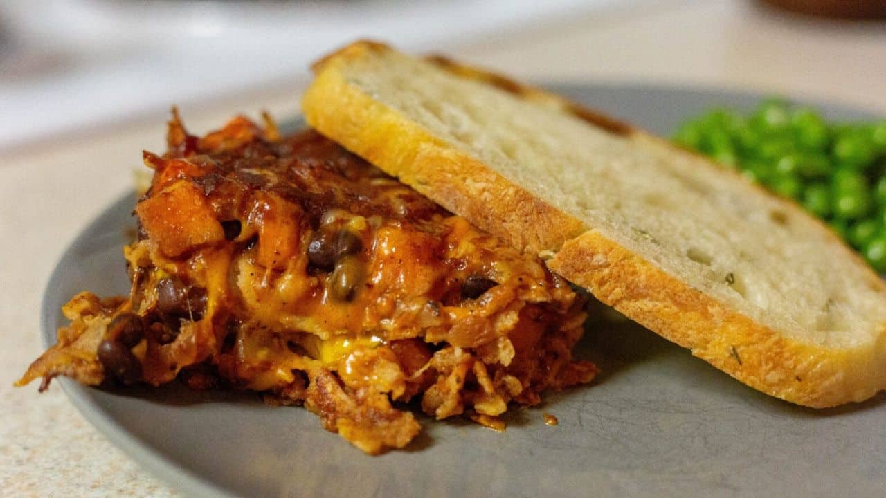 Sweet Potato Black Bean No Roll Enchiladas Recipe