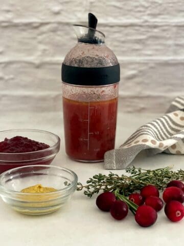homemade cranberry sauce salad dressing.