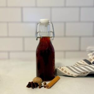 homemade spiced syrup for cocktails.